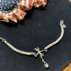 Sterling silver dragonfly bracelet